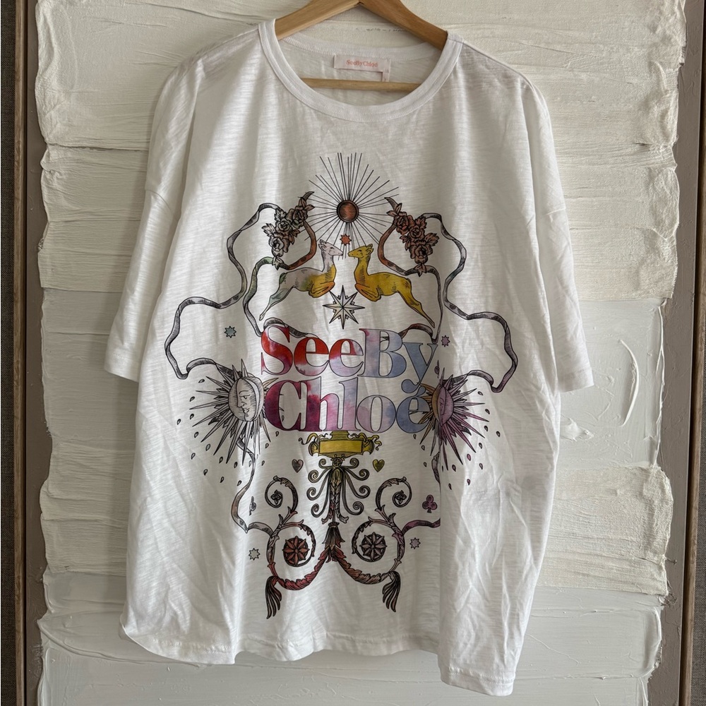 See by Chloé Graphic T-Shirt Sz XL Tarot